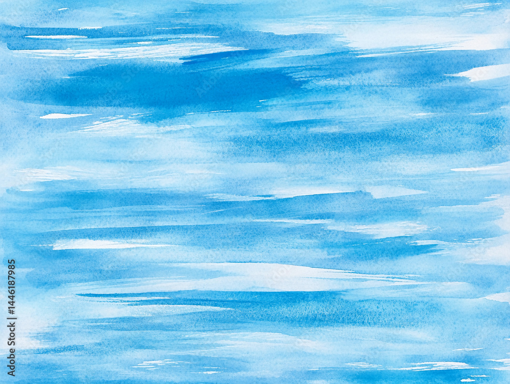 Poster beautiful abstract blue watercolor background for creative projects generative ai