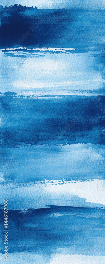 Poster calm blue watercolor abstract background for creative projects generative ai