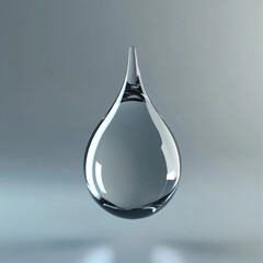 Perfectly Clear Water Droplet Suspended in Mid Air Macro Photography Purity