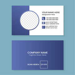 Modern business card double sided creative and clean design template