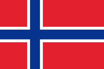 Flag of Norway. Norway National Flag. Vector Illustration.