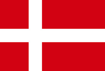 Flag of Denmark. Denmark National Flag. Vector Illustration.