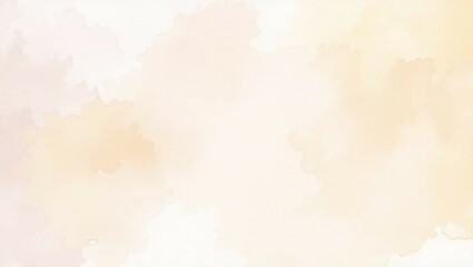 Obraz premium abstract watercolor background painting in pastel pink purple and orange cloudy colors with painted watercolor wash texture