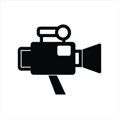 Black Video Camcorder Symbol Isolated Clipart