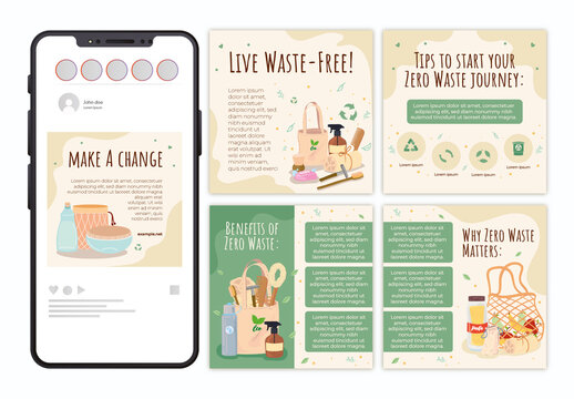 Beige And Green Eco Friendly Sustainable Lifestyle Brochure