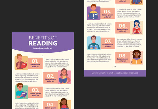 Colorful Simple Knowledge Kids Education Reading Infographic