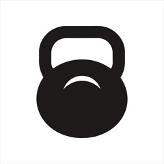 Fitness Kettlebell Pictogram Silhouette Vector