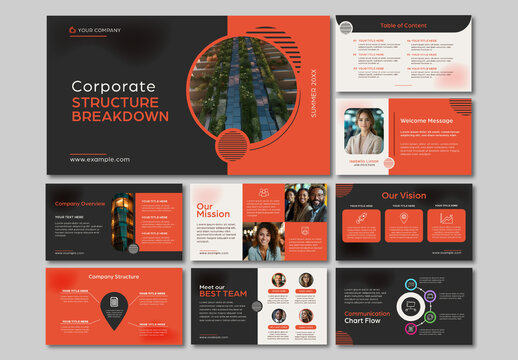 Orange Corporate Structure Breakdown Proposal Presentation