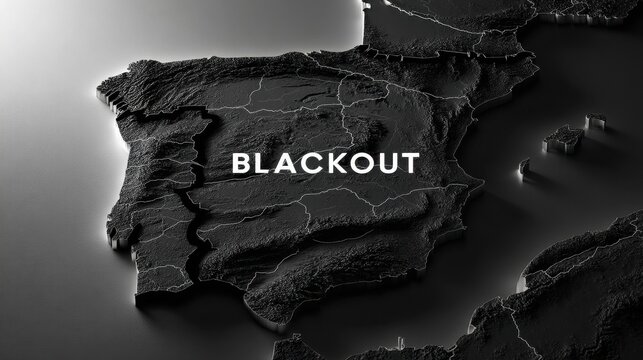 Visual Representation of Blackout Concept for Iberian Peninsula