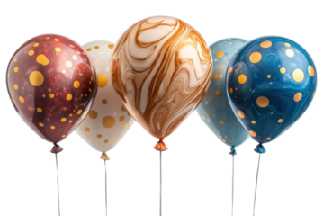 Elegant marble polka dot balloons festive party decor celebration event