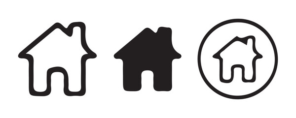 Home icon set. free real estate interface