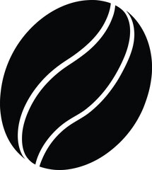vector coffee bean icon on white background.eps
