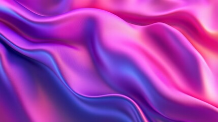 Fototapeta premium A vibrant, flowing fabric in shades of pink and purple, creating a sense of depth and movement, ideal for backgrounds in fashion design, art projects, or digital media