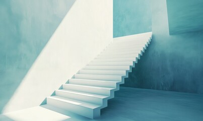 Ascending Success: Abstract Staircase Representing Business Growth and Strategic Risks