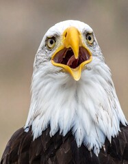 Beautiful isolated American bald eagle