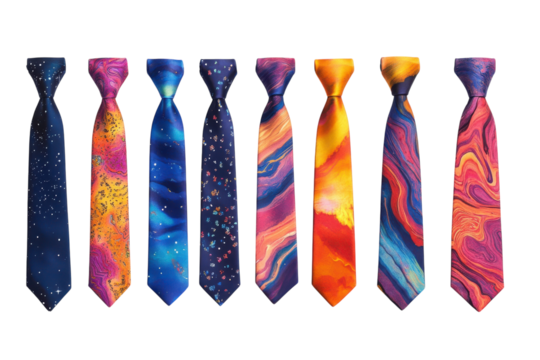 Vibrant galaxy marble print ties stylish neckwear collection perfect for adding a pop of color to