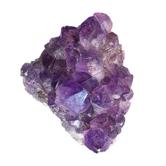 Fototapeta premium amethyst crystals isolated on white