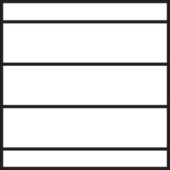 Obraz premium Layout featuring seven horizontal rows of differing heights within a square frame, creating an asymmetrical grid.