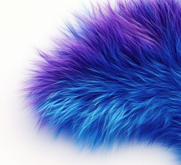 Vibrant, multicolored, shaggy fur texture, gradient from purple to blue.  Close-up detail