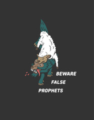 false prophet. wolf in sheep's clothing