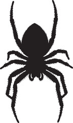 Banana Spider Silhouette Vector Illustration