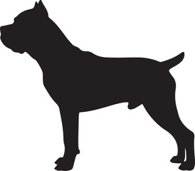 Cane Corso Silhouette Vector Illustration