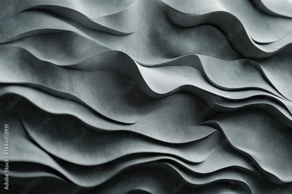 Fototapete distinctive abstract wavy bands in seamless design showcasing depth and texture, 4k abstract displac