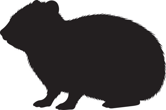 Dassie Silhouette Vector Illustration