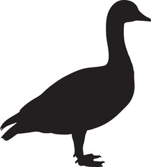 Nene Bird Silhouette Vector Illustration