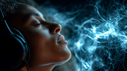 Headphones with Floating Visuals