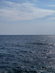 Blue ocean and blue sky.