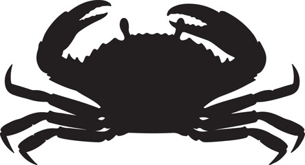 Paddle Crab Silhouette Vector Illustration