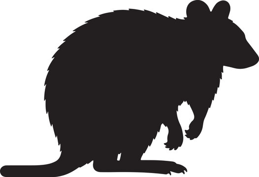 Pademelon Silhouette Vector Illustration