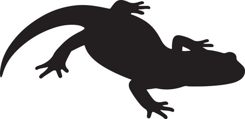 Salamander Silhouette Vector Illustration