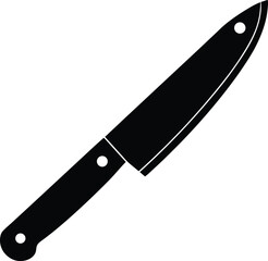 vector kitchen knife icon on white background 
