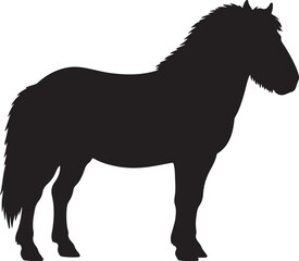 silhouette of a horse
