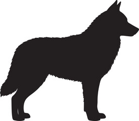 Utonagan Dog silhouette on white background