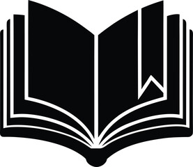 vector open book with bookmark on white background.eps