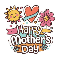 Mothers day cute vector. Mothers Day Stock Photos, High Images, Quotes, Wishes. Beautiful happy mother's day typography with decorative flowers and hearts versatile design for cards, posters, banners.