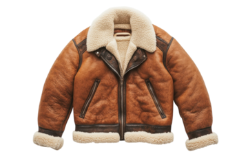 Luxurious Brown Sheepskin B3 Shearling Jacket Classic Aviator Style Warm Winter Fashion