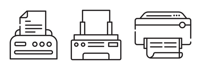 Print icon set. printer icon vector