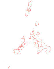 長崎県　地図　白　イラスト