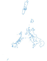 長崎県　地図　白　イラスト