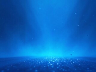 Mystical blue landscape background with mountain silhouettes and soft glowing sky, ideal for fantasy themes, digital backdrops, or design with space for text overlay