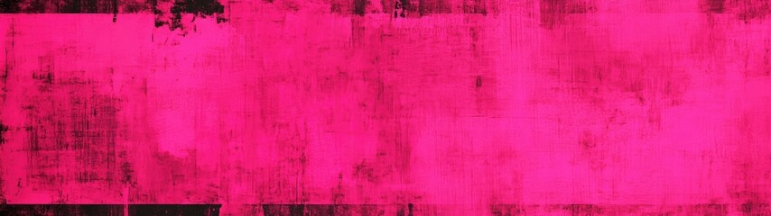 Fototapeta premium Fuchsia textured background with dark grunge accents, distressed surface effect