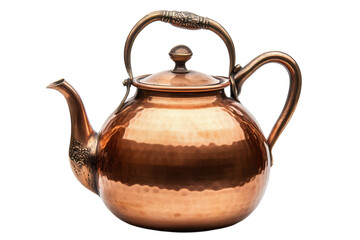 Gleaming copper kettle handcrafted detail antique charm perfect for rustic kitchens warm tones white