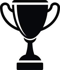 vector trophy cup icon on white background 