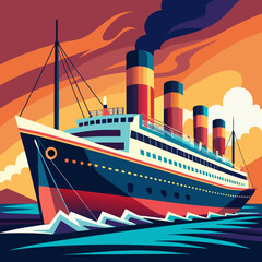 Obraz premium ship in the sea