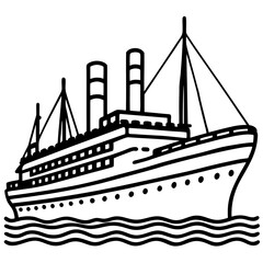 silhouette of a ship