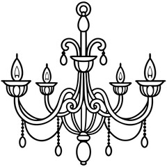 vector set of chandelier
